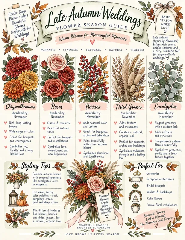 Wedding Flower Season Guide Infographics