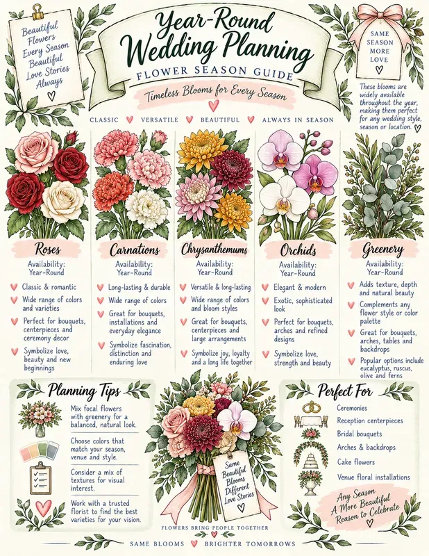 Wedding Flower Season Guide Infographics