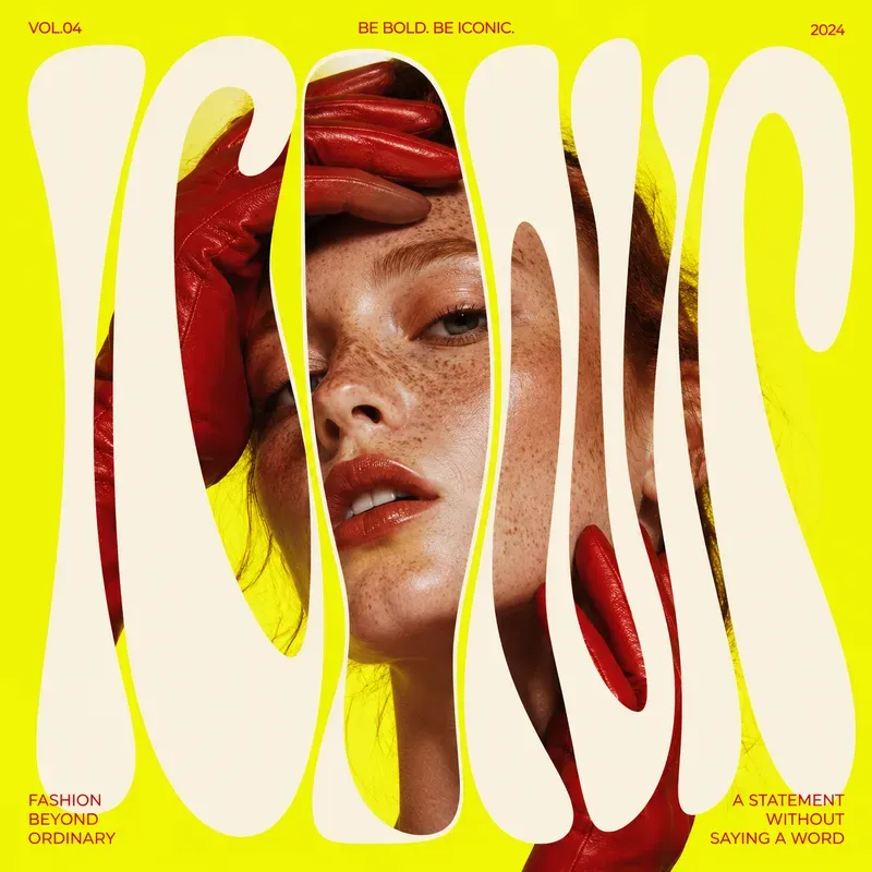 Editorial Typography Mask Posters