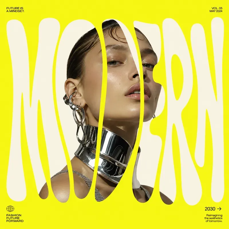 Editorial Typography Mask Posters