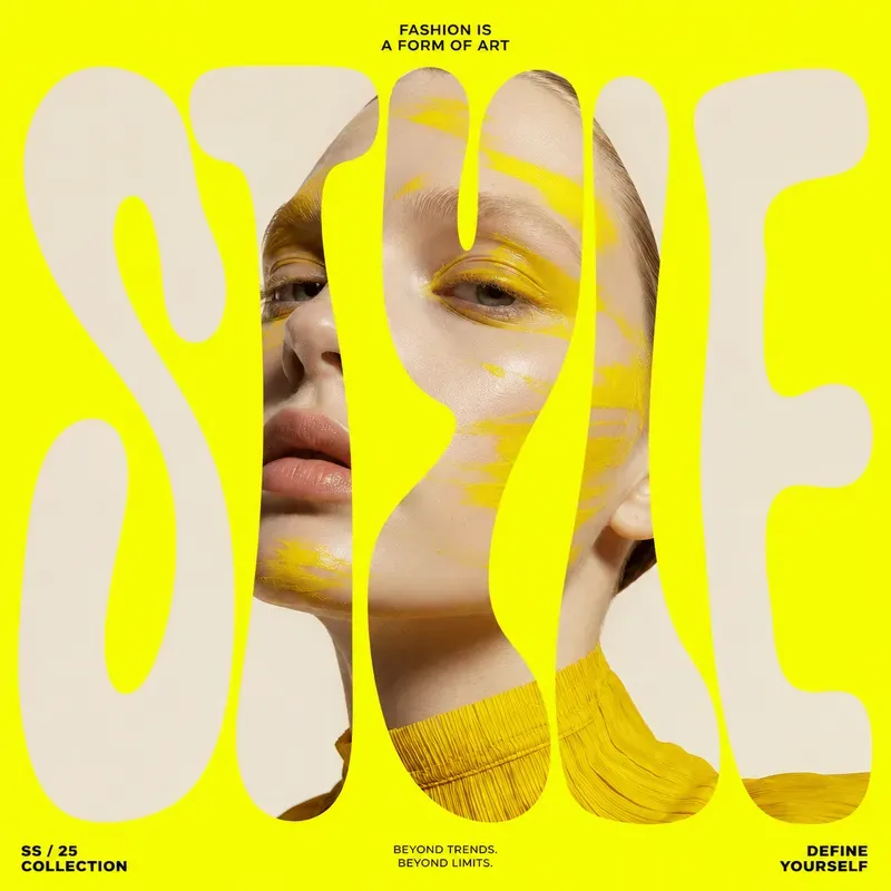 Editorial Typography Mask Posters