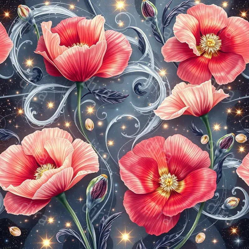 Flowers Glow For Wallpaper Patterns