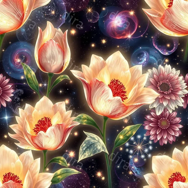 Flowers Glow For Wallpaper Patterns