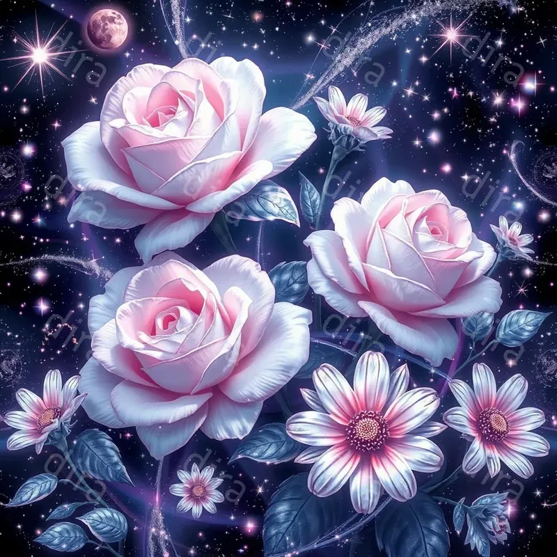 Flowers Glow For Wallpaper Patterns