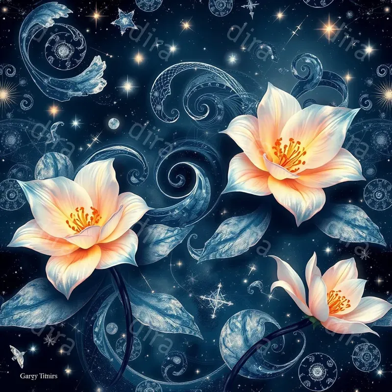 Flowers Glow For Wallpaper Patterns
