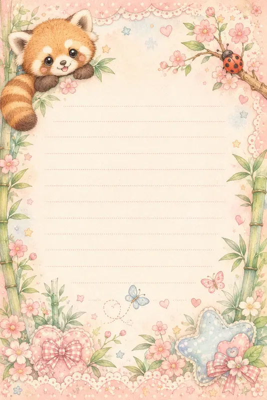 Kawaii Stationery Letterhead Templates