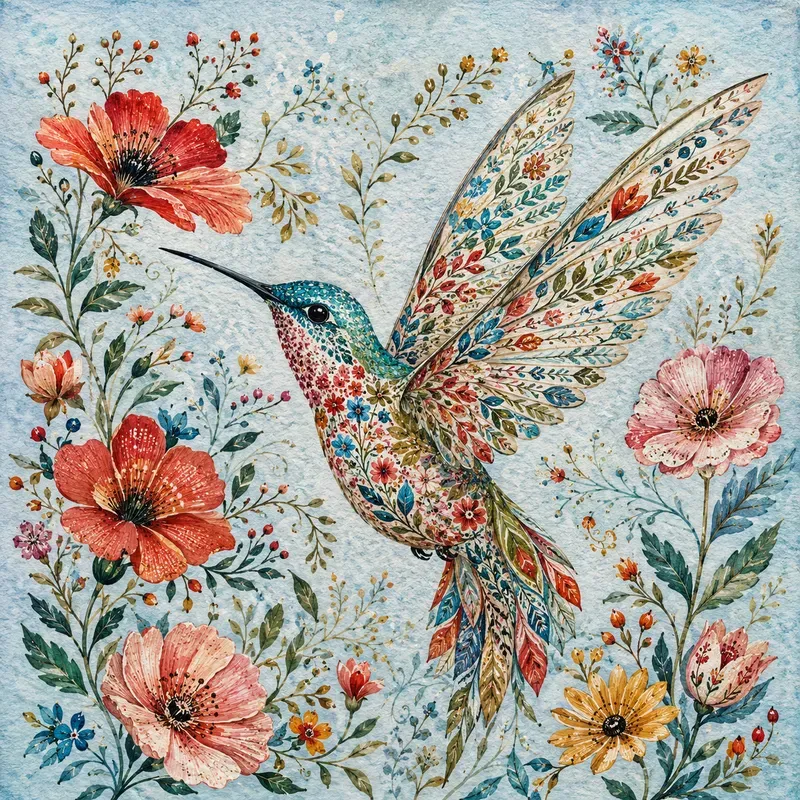 Botanical Folk Art Creatures