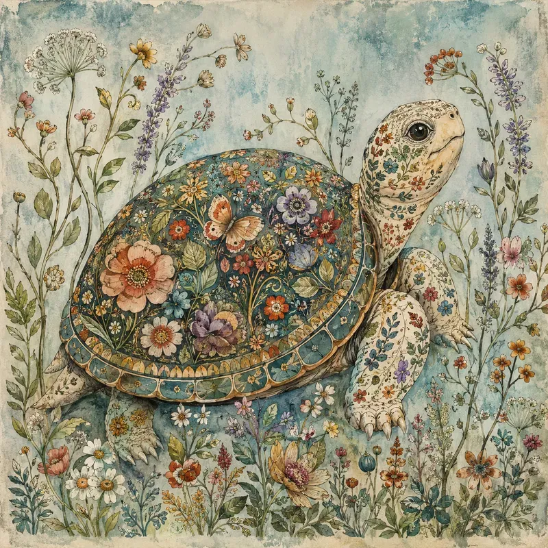 Botanical Folk Art Creatures