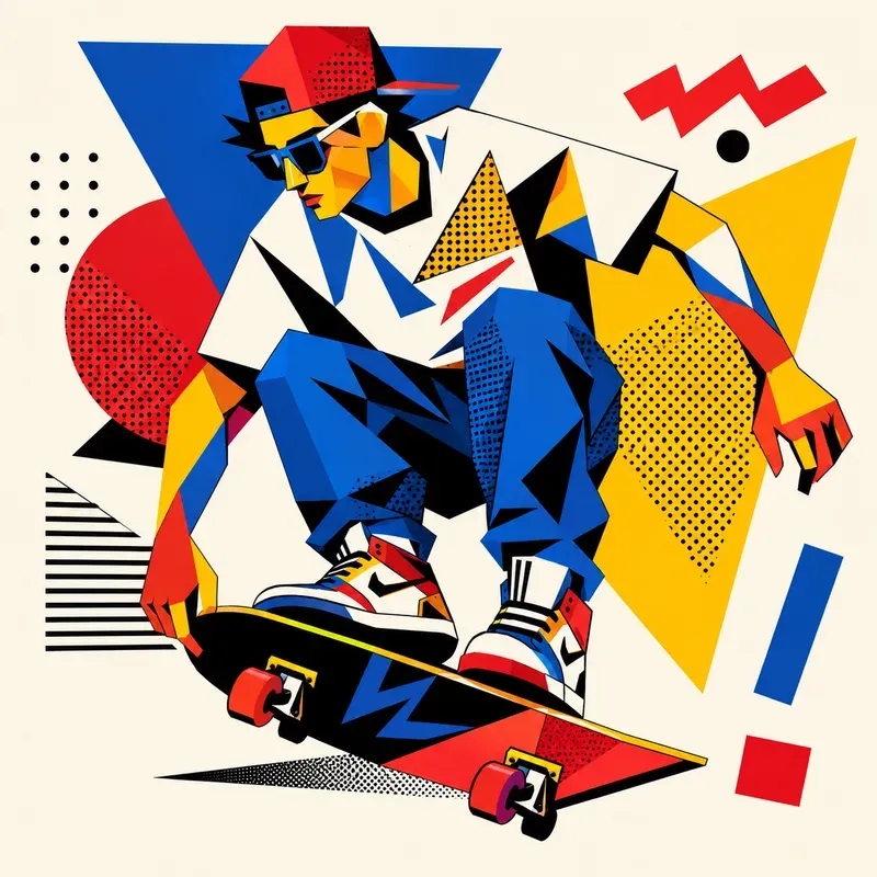 Retro Cubist Pop Art Portraits