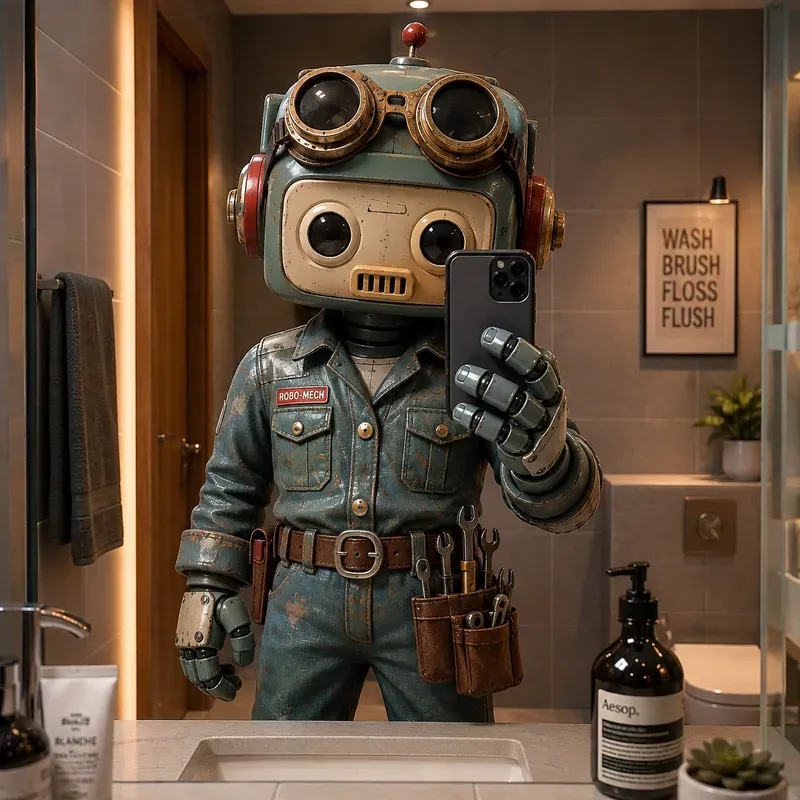 Designer Toy Mirror Selfies
