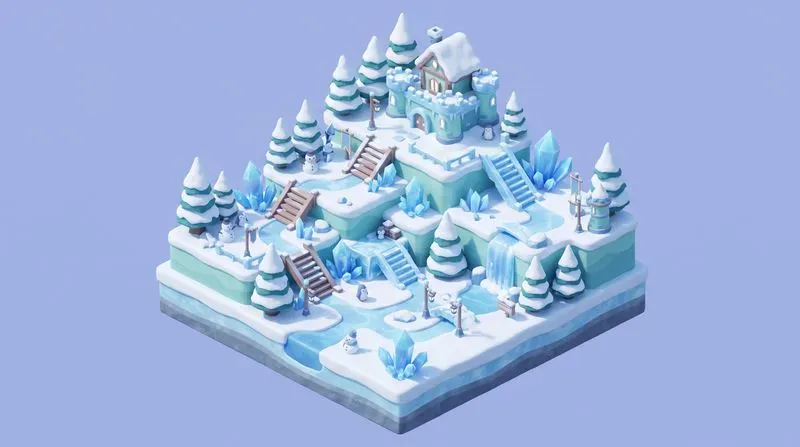 Isometric 3D Game World Assets