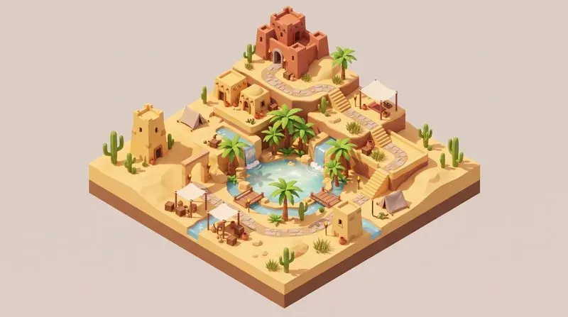 Isometric 3D Game World Assets