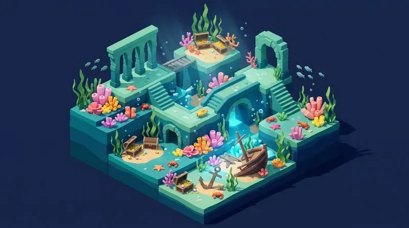 Isometric 3D Game World Assets
