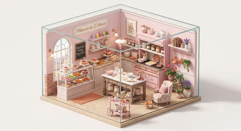 3D Isometric Cozy Room Dioramas
