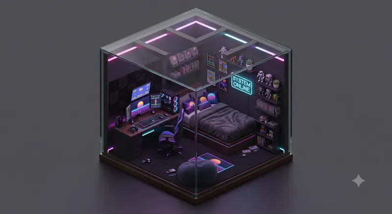3D Isometric Cozy Room Dioramas