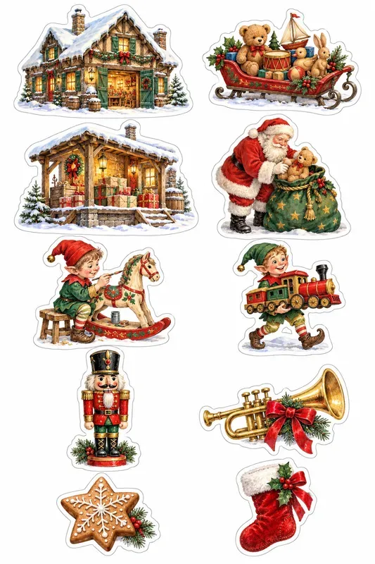 Cozy Christmas Storybook Stickers
