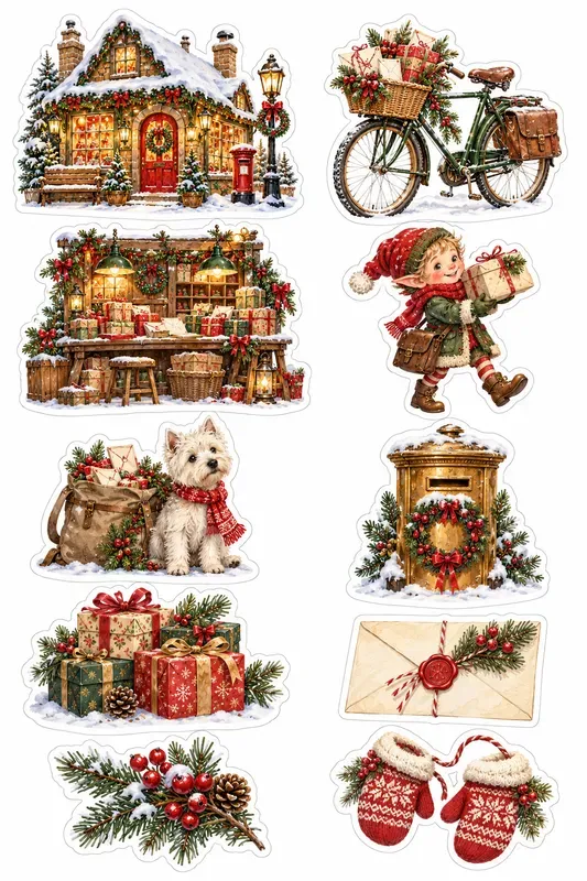 Cozy Christmas Storybook Stickers