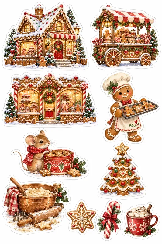 Cozy Christmas Storybook Stickers