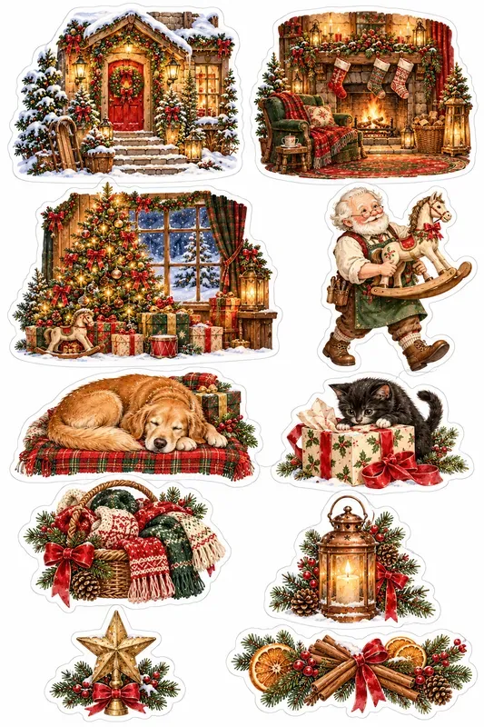 Cozy Christmas Storybook Stickers