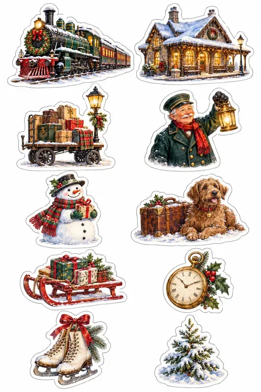 Cozy Christmas Storybook Stickers