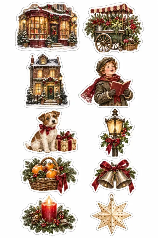 Cozy Christmas Storybook Stickers