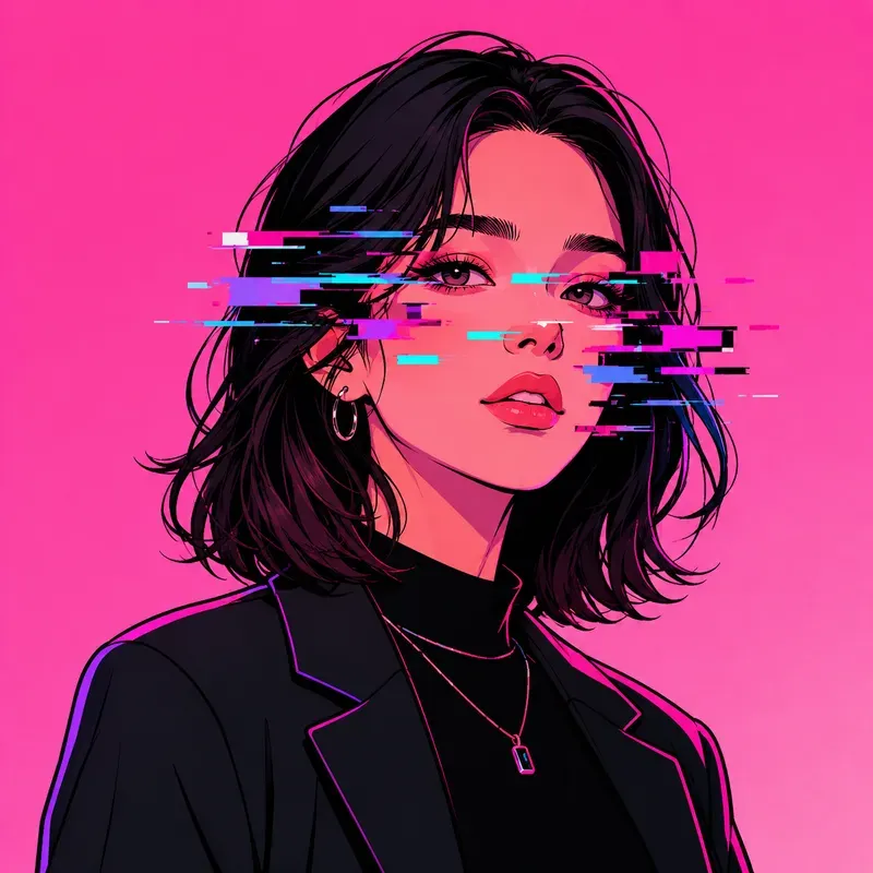 Neon Pop Line Portrait Generator