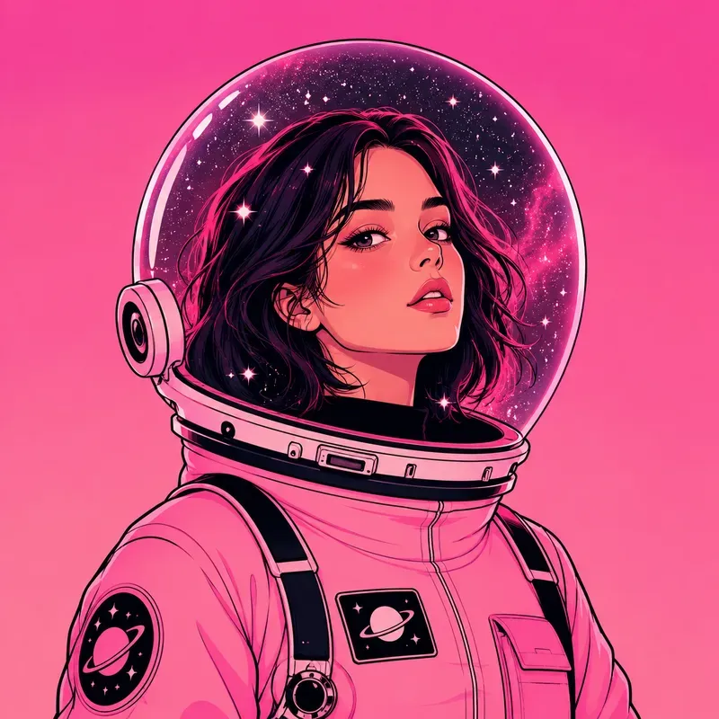 Neon Pop Line Portrait Generator