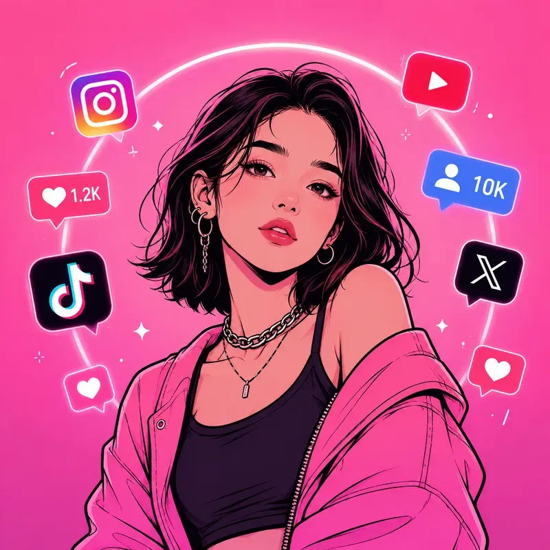 Neon Pop Line Portrait Generator