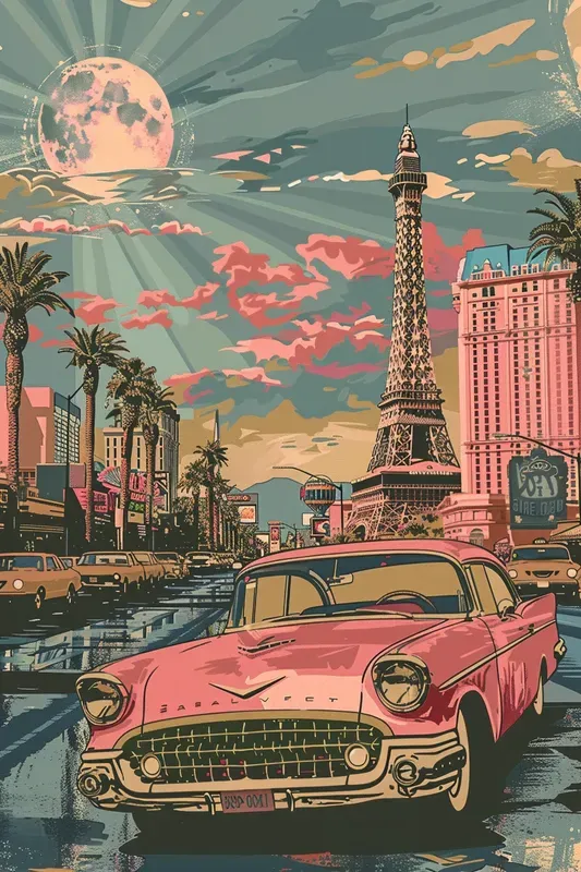 Vintage City Posters Retro Style