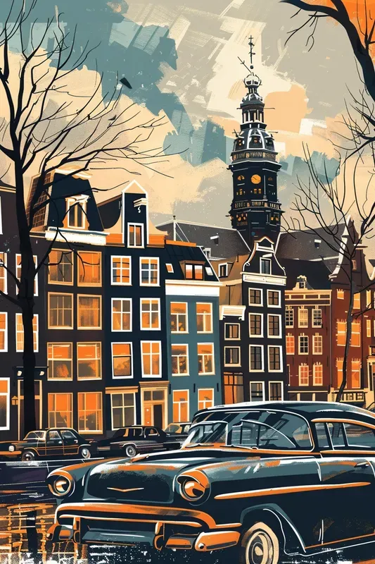 Vintage City Posters Retro Style