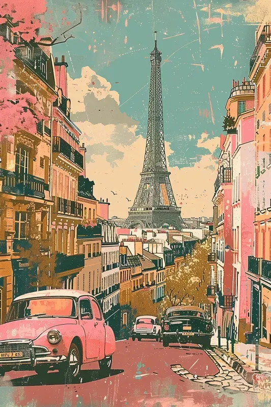 Vintage City Posters Retro Style