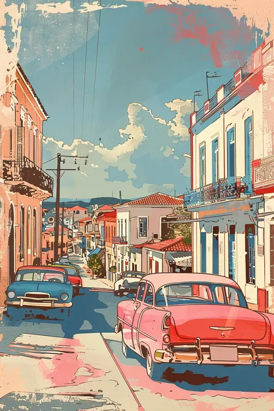 Vintage City Posters Retro Style