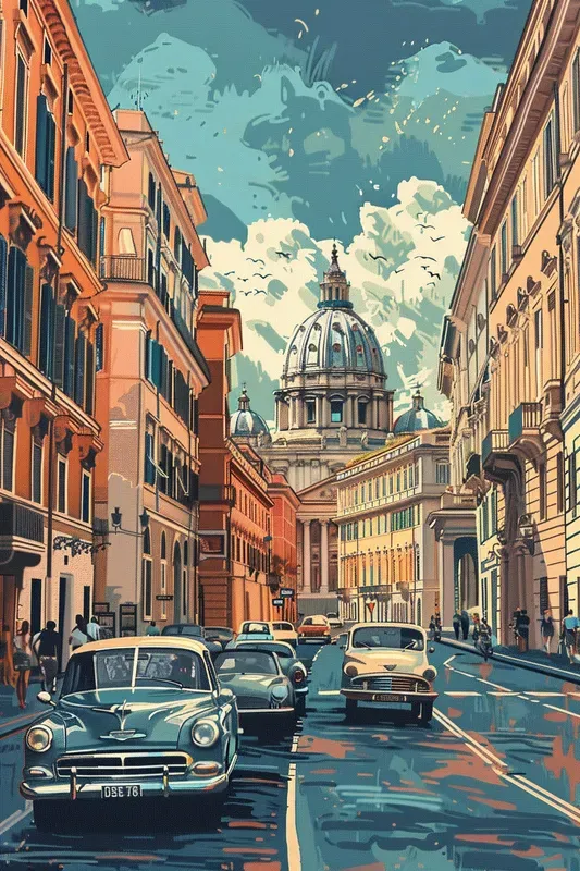 Vintage City Posters Retro Style