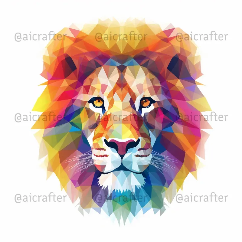 Geometric Rainbow Animal Prints