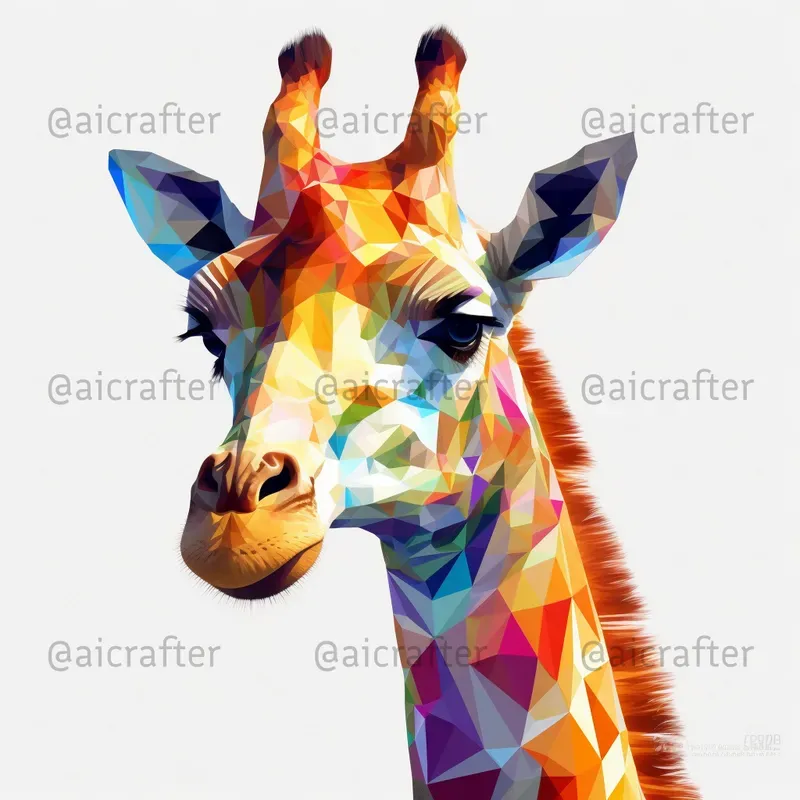 Geometric Rainbow Animal Prints