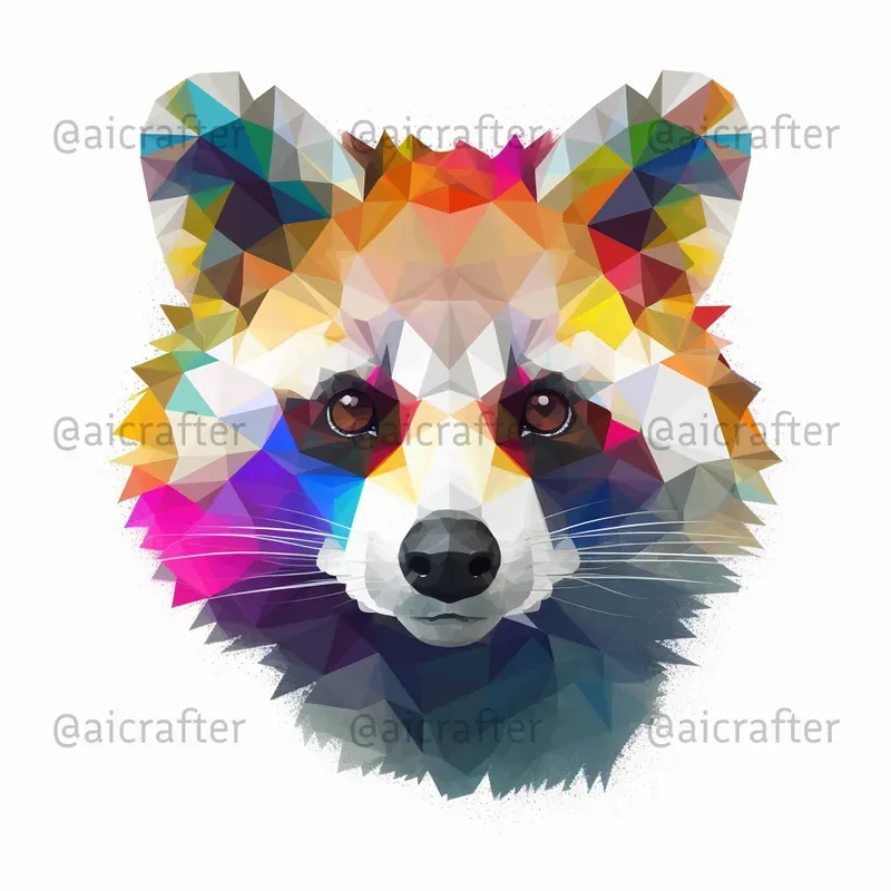 Geometric Rainbow Animal Prints