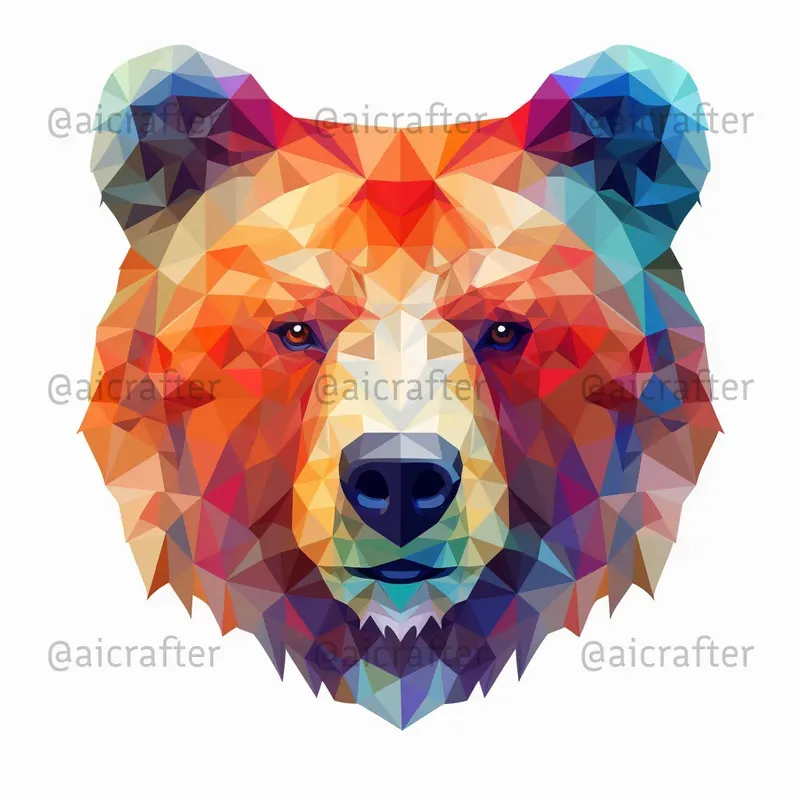 Geometric Rainbow Animal Prints