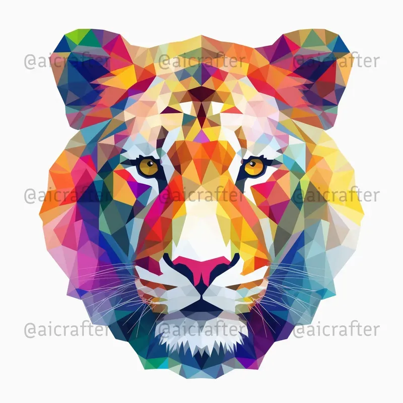 Geometric Rainbow Animal Prints