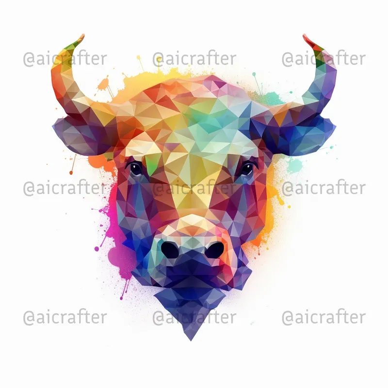 Geometric Rainbow Animal Prints