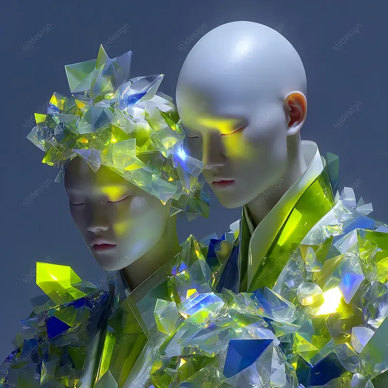 Crystalline Emerald Couture
