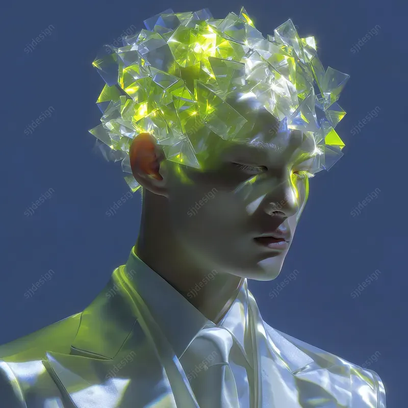 Crystalline Emerald Couture