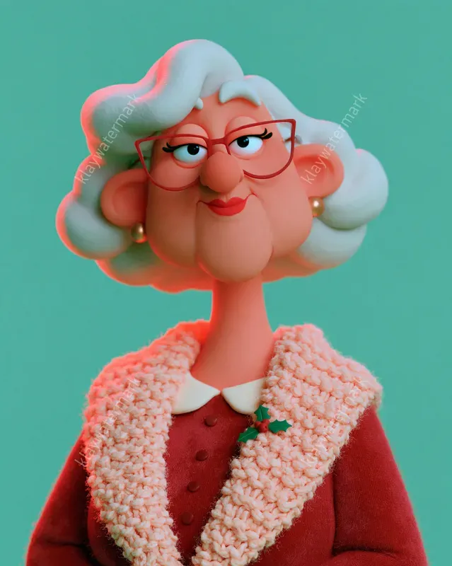 Joyful 3D Christmas Character Portraits