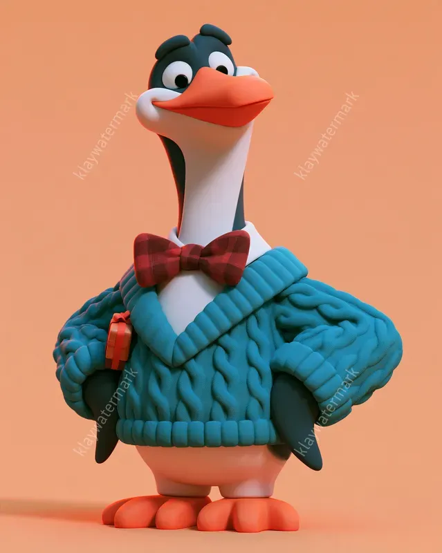 Joyful 3D Christmas Character Portraits