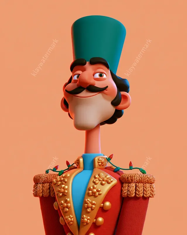 Joyful 3D Christmas Character Portraits