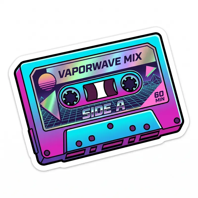Retro Holographic Stickers