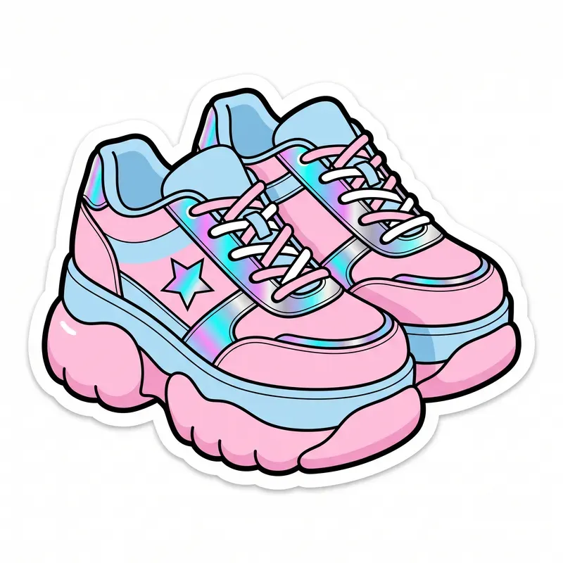Retro Holographic Stickers