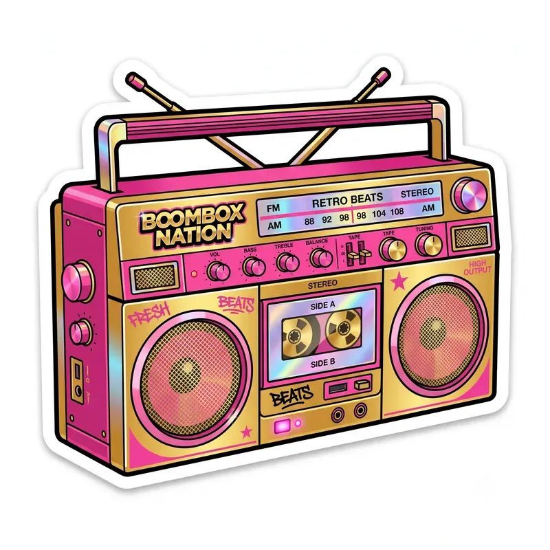 Retro Holographic Stickers