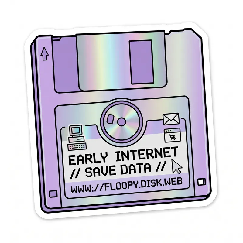 Retro Holographic Stickers
