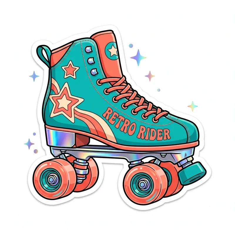 Retro Holographic Stickers