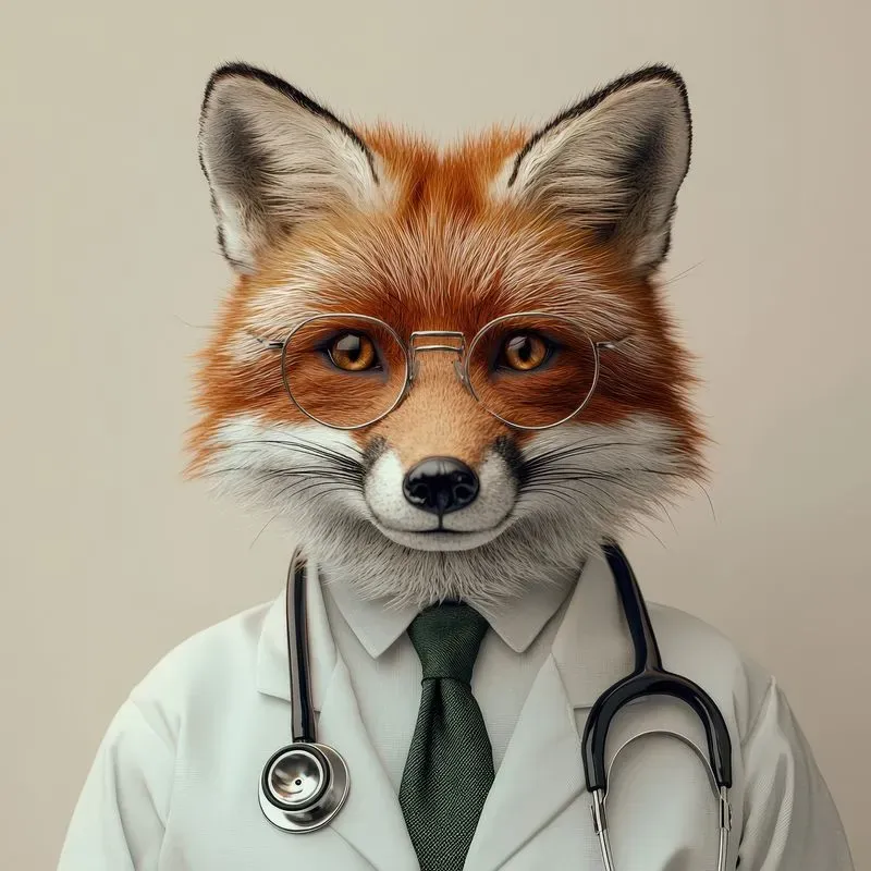 Photorealistic Doctor Animal Portraits